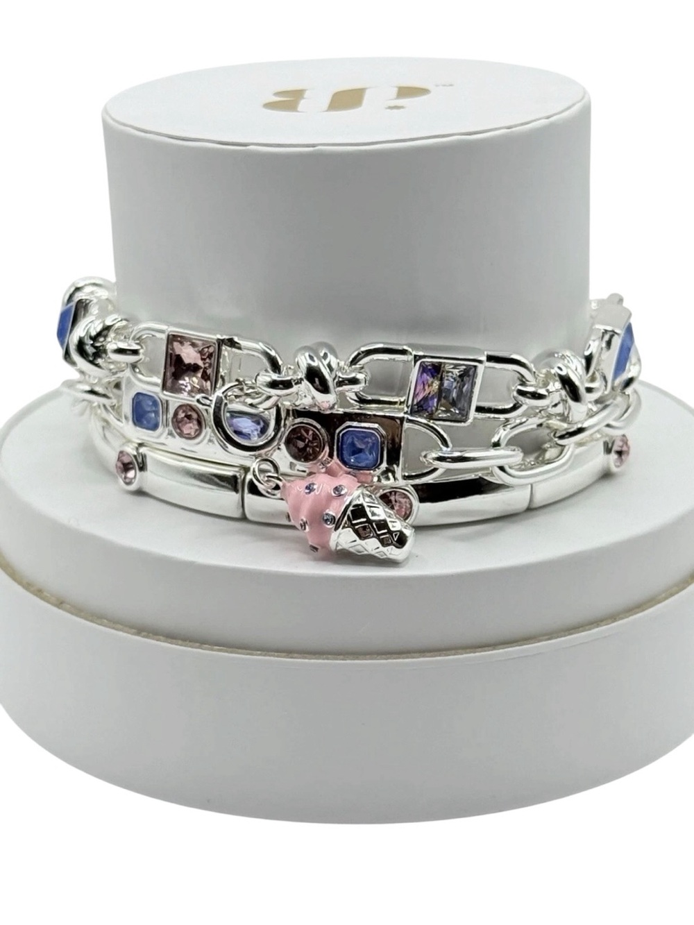 Bomb Party - 2026 Spring Stacks - ST64263 “Sugar Cone Sparkle” Silver/Multi NIB